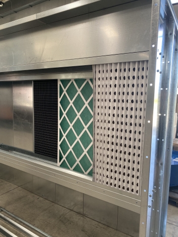 cabina di verniciatura a secco con filtri a carta filtri paint stop filtri a carbone modello LZ DRY